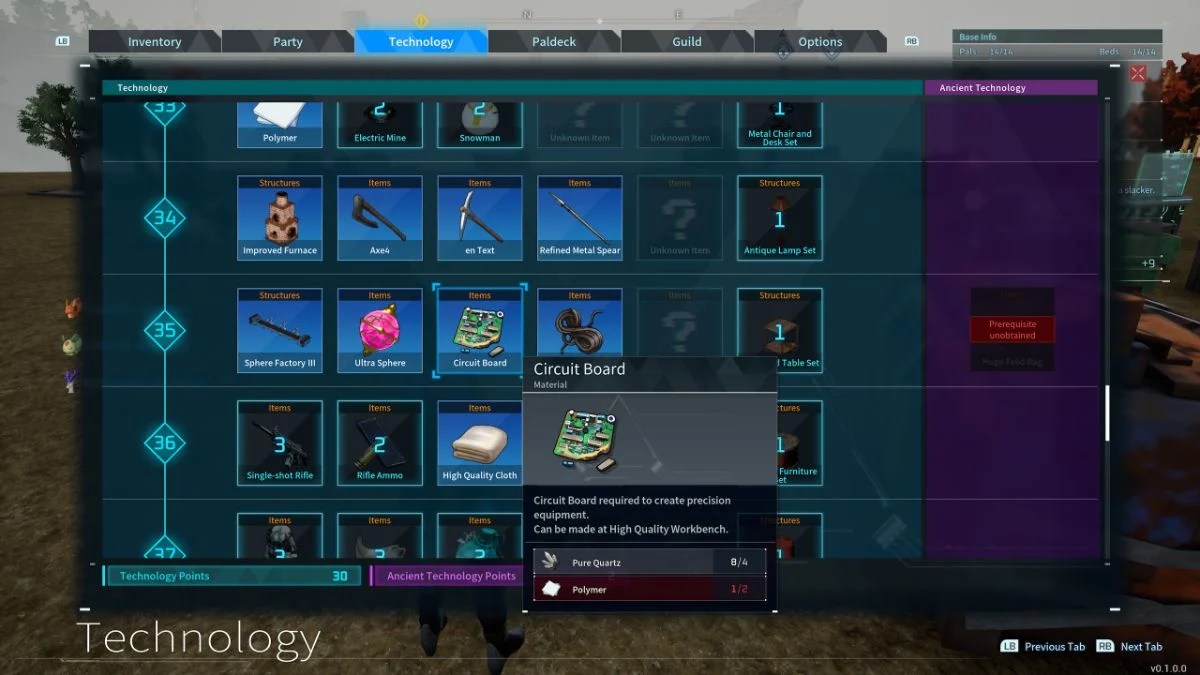 Comment obtenir des circuits imprimes dans Palworld Carte de circuit imprimé Palworld