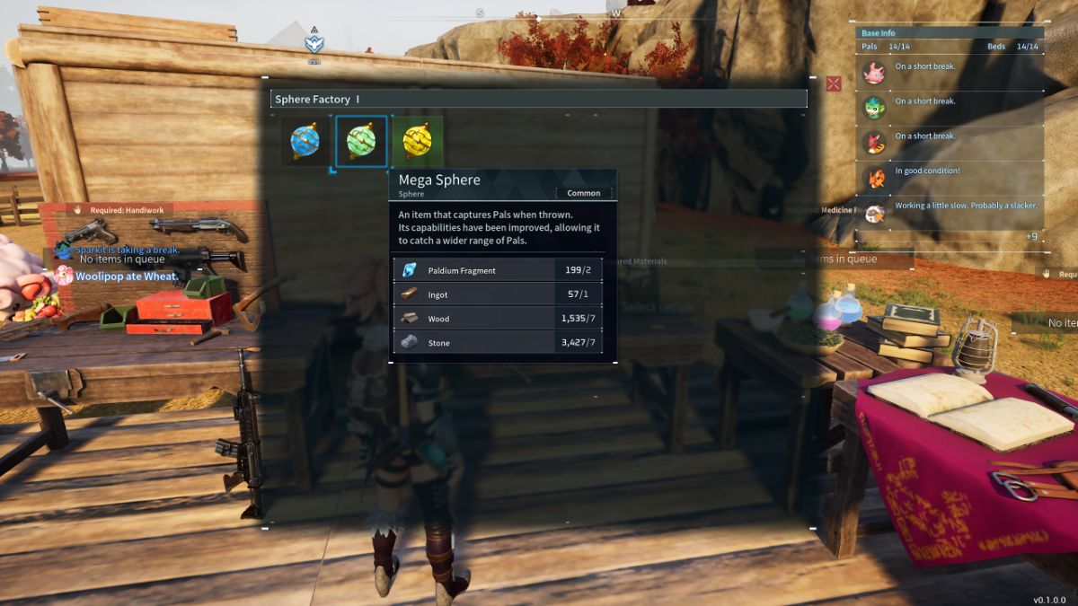 Comment obtenir et utiliser des mega spheres dans Palworld Banc Palworld Mega Sphere