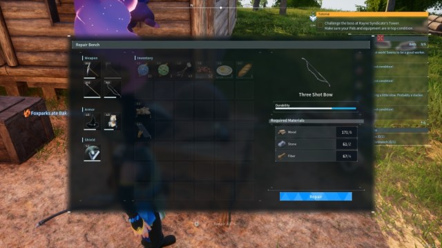 Comment reparer des outils dans Palworld Réparation d’objets Palworld