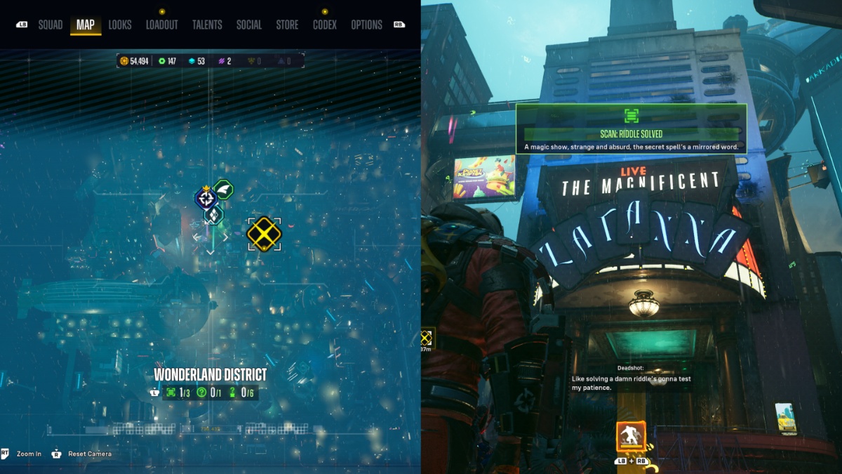 Comment resoudre les enigmes du quartier de Riddlers Wonderland dans Les énigmes du quartier du pays des merveilles de Riddler dans Suicide Squad : Tuez la Ligue des Justiciers