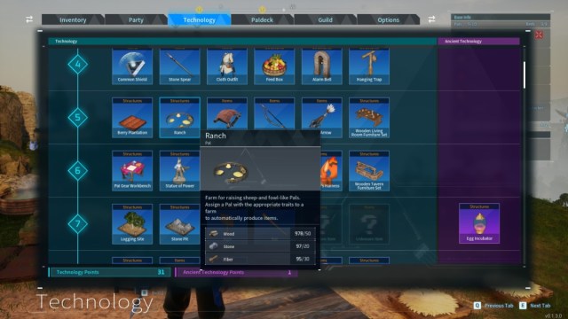 Comment utiliser un ranch a Palworld Technologie Palworld Ranch