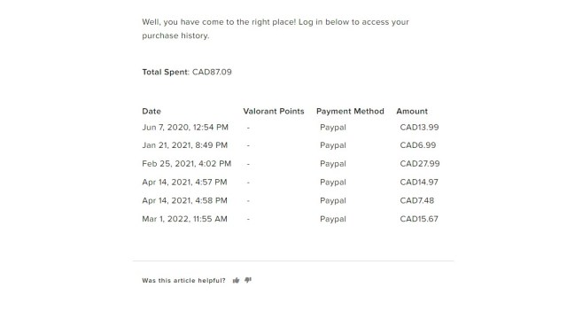 Comment verifier lhistorique de vos achats Valorant Comment verifier lhistorique de vos achats Valorant
