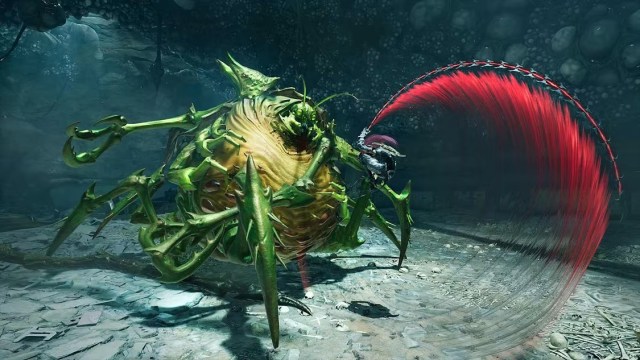 Les meilleurs ports AAA sur Nintendo Switch Darksiders 3 capture d’écran de Fury attaquant Sloth avec son fouet