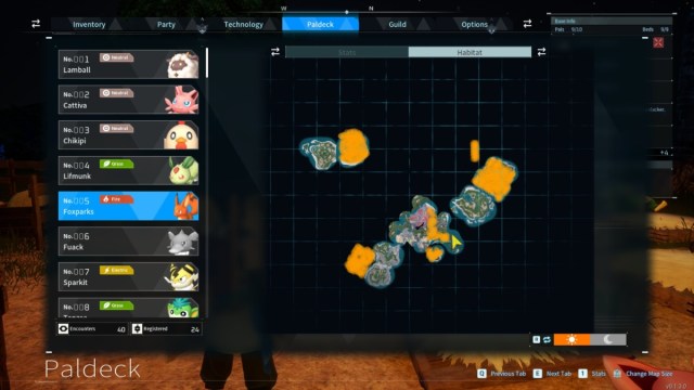 Ou trouver des Foxparks a Palworld Palworld Foxparks Habitat