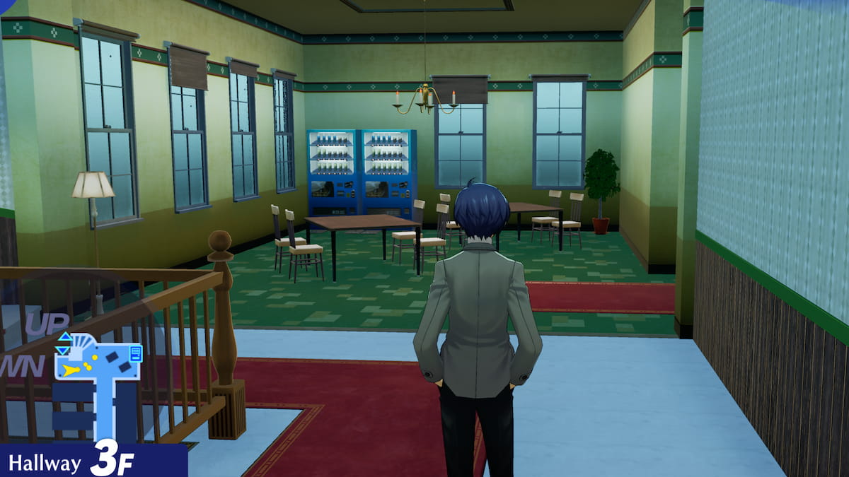 1707325651 43 Tous les emplacements des distributeurs automatiques dans Persona 3 Reload Distributeur automatique Persona 3 dortoir troisième étage