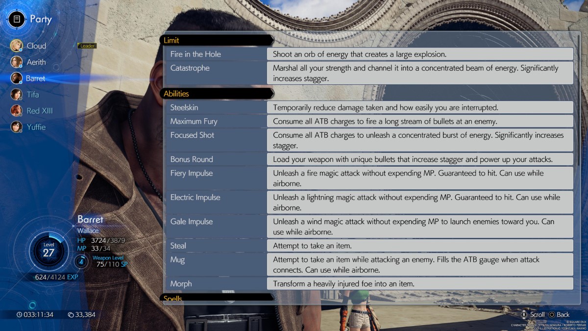 1709185400 818 Meilleur build de debut de partie pour Barret dans Final Final Fantasy VII Rebirth Build de début de partie pour Barret