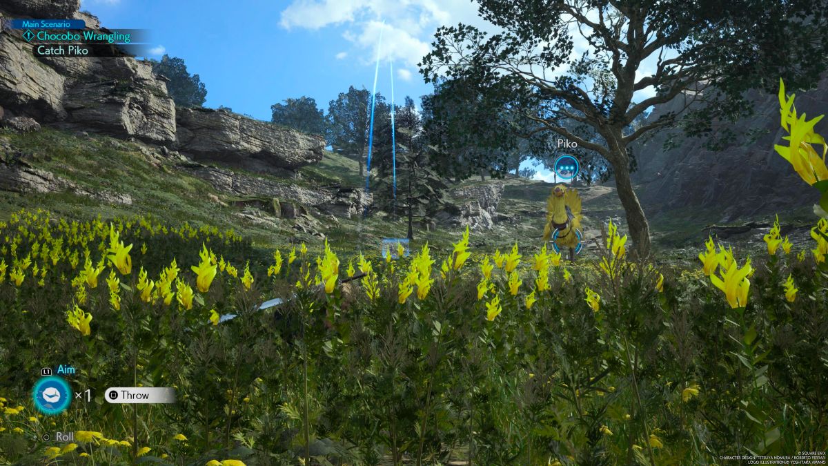 1709186492 415 Comment trouver et attraper Piko le chocobo dans Final Fantasy Capture d’écran du jet de pierres dans Final Fantasy 7 Rebirth.