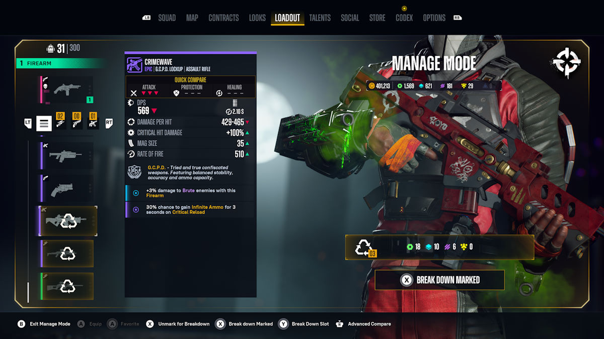 Comment decomposer lequipement dans Suicide Squad Kill the Justice League Suicide Squad gère l’équipement