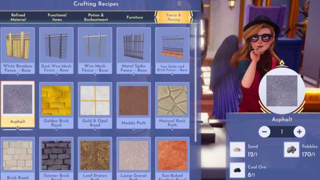 Comment faire de lasphalte dans Disney Dreamlight Valley Personnage joueur fabriquant de l’asphalte dans Disney Dreamlight Valley