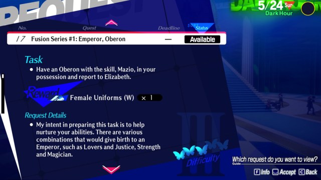 Comment fusionner Oberon avec Mazio dans Persona 3 Reload P3R Comment fusionner Oberon avec Mazio dans Persona 3 Reload P3R