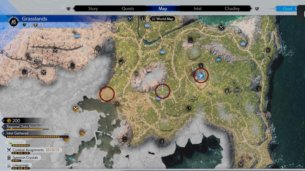 Comment obtenir de loignon dether dans Final Fantasy 7 Rebirth Carte Final Fantasy VII Rebirth Ether Onion