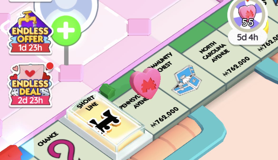 Comment obtenir des coeurs de Saint Valentin gratuits dans Monopoly GO Jeton de cœur de la Saint-Valentin Monopoly GO