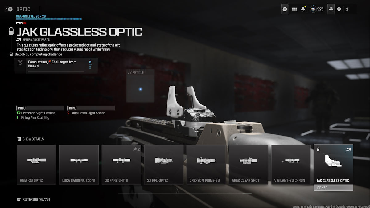Comment obtenir loptique sans verre JAK dans MW3 MW3 JAK Optique sans verre