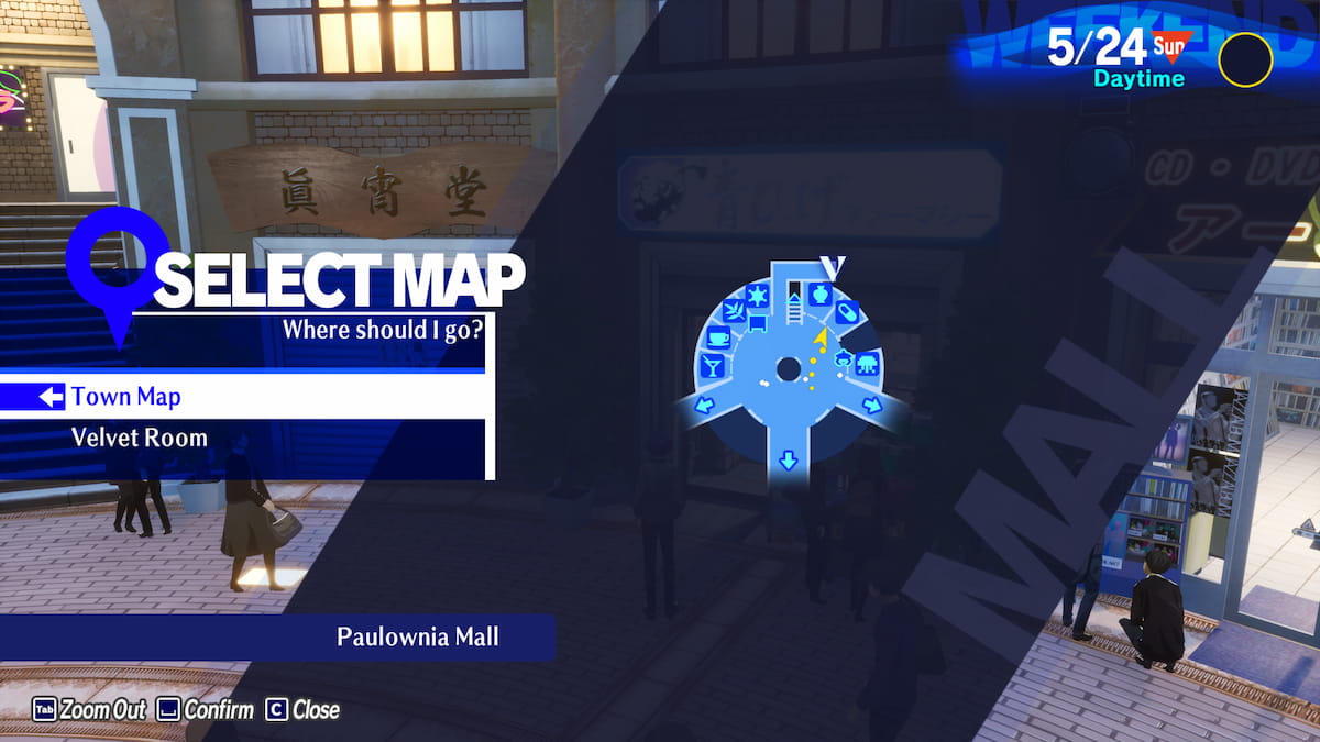 Comment trouver une boisson musculaire dans Persona 3 Reload P3R Emplacement sur la carte de Persona 3 Reload Aohige Pharmacy
