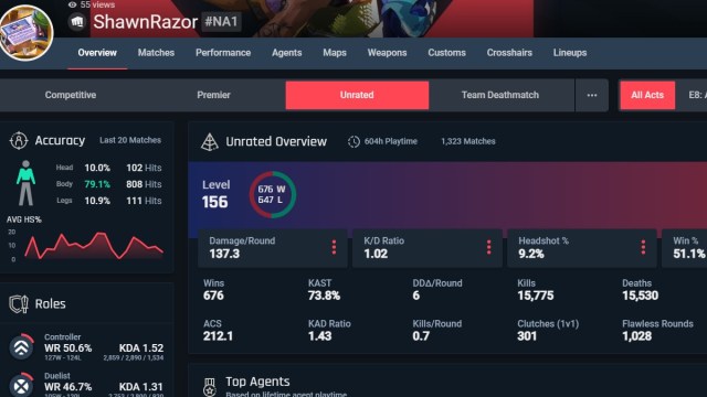 Comment verifier les rangs des joueurs dans Valorant Valorant Tracker.GG Page