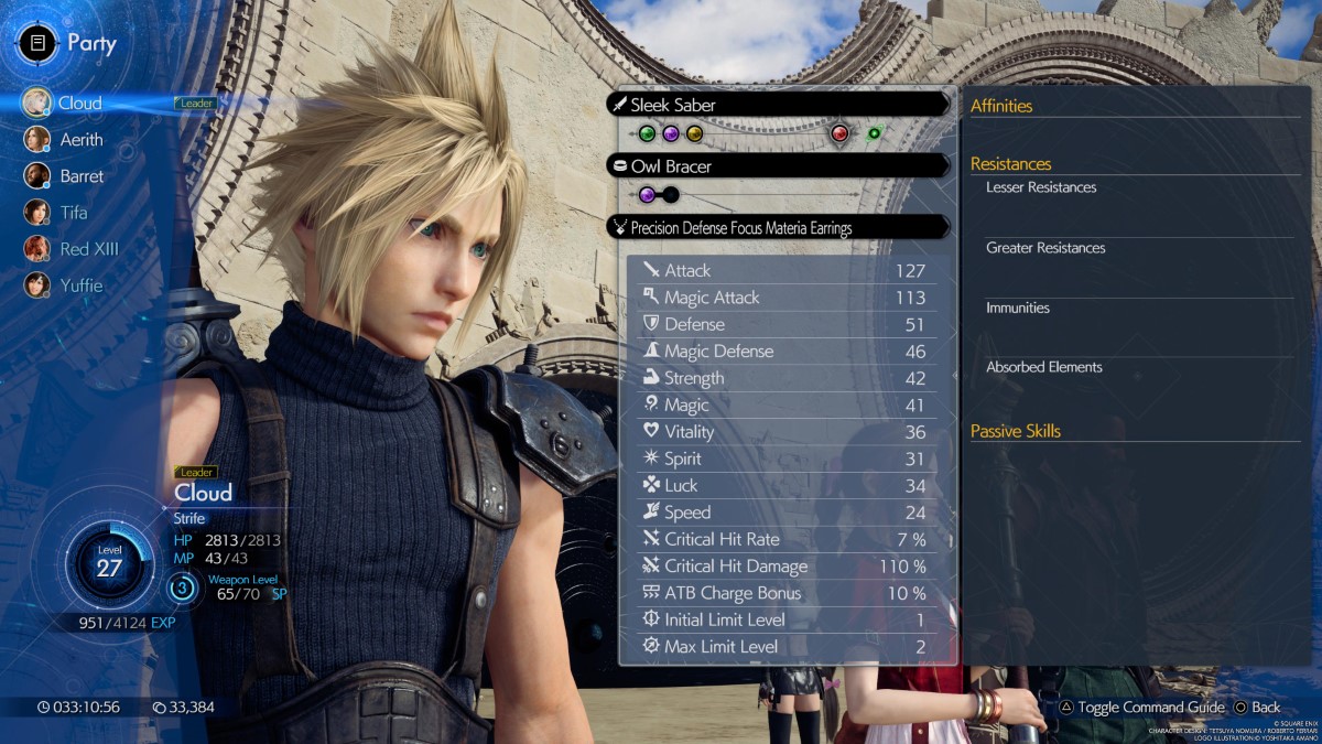 Meilleur build de debut de partie pour Cloud dans Final Final Fantasy VII Rebirth Version de début de partie pour le cloud