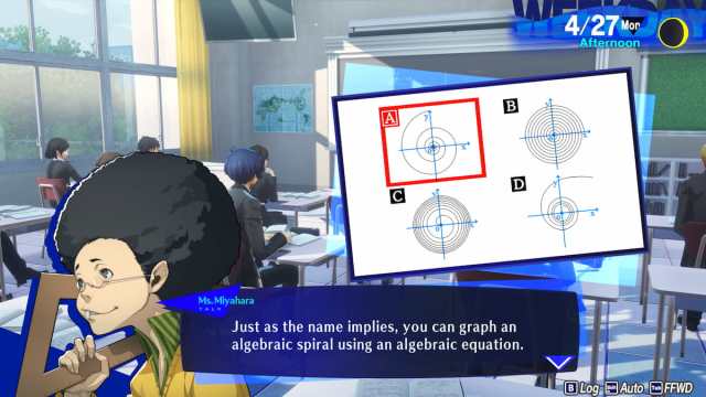 Persona 3 Reload Quelle spirale nest pas une spirale Réponse de Persona 3 spirale algébrique