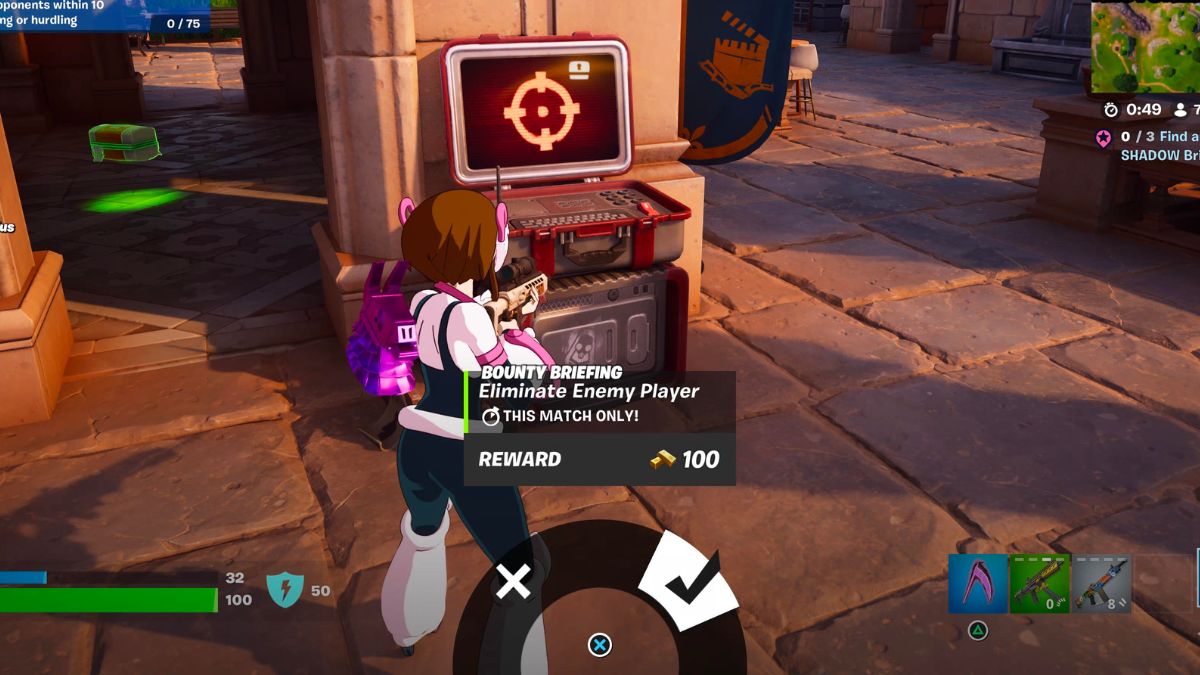 1709971340 979 Fortnite Chapitre 5 Saison 2 Comment trouver et accepter Capture d’écran d’un briefing de primes dans la saison 2 du chapitre 5 de Fortnite.