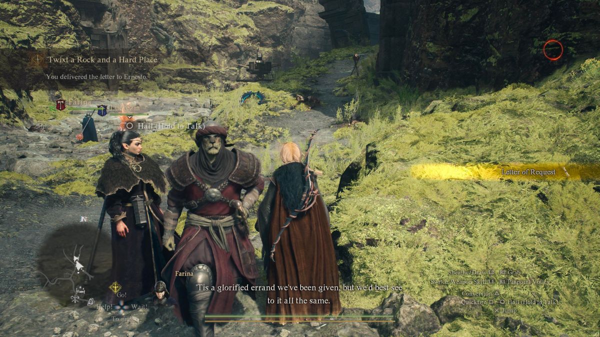 1711389694 726 Comment trouver Ernesto dans Dragons Dogma 2 entre un rocher Capture d’écran d’Ernesto dans Dragon’s Dogma 2.