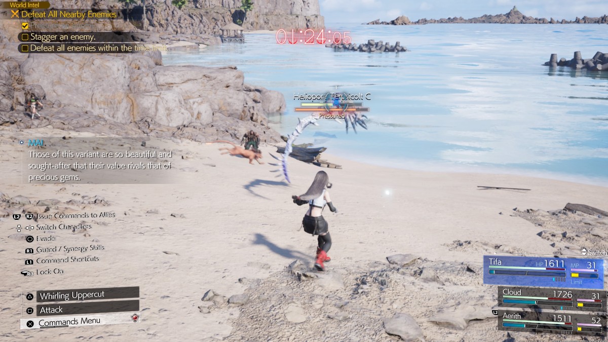 Comment faire pression sur Heliopora Terpsicolt dans Final Fantasy 7 Heliopora Terpsicolt dans FF7 Rebirth.