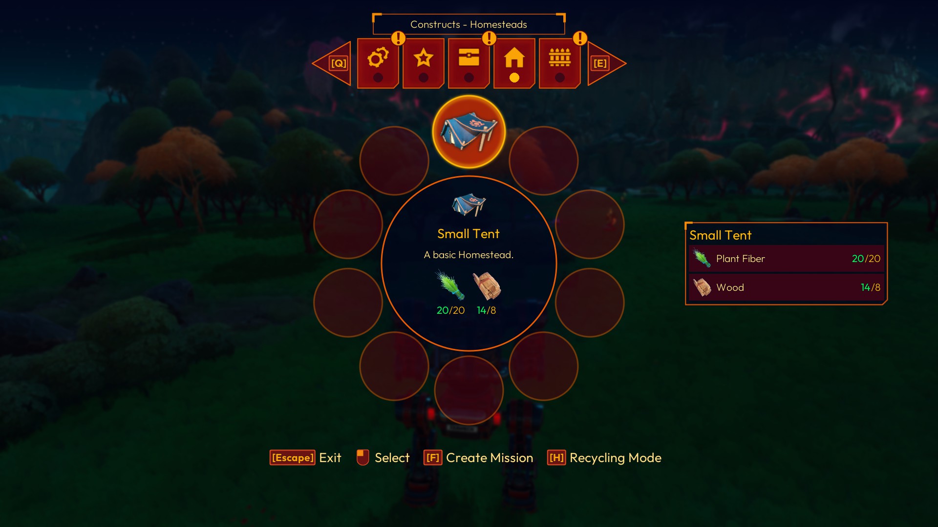Comment faire une petite tente dans Lightyear Frontier Petite tente à Lightyear Frontier