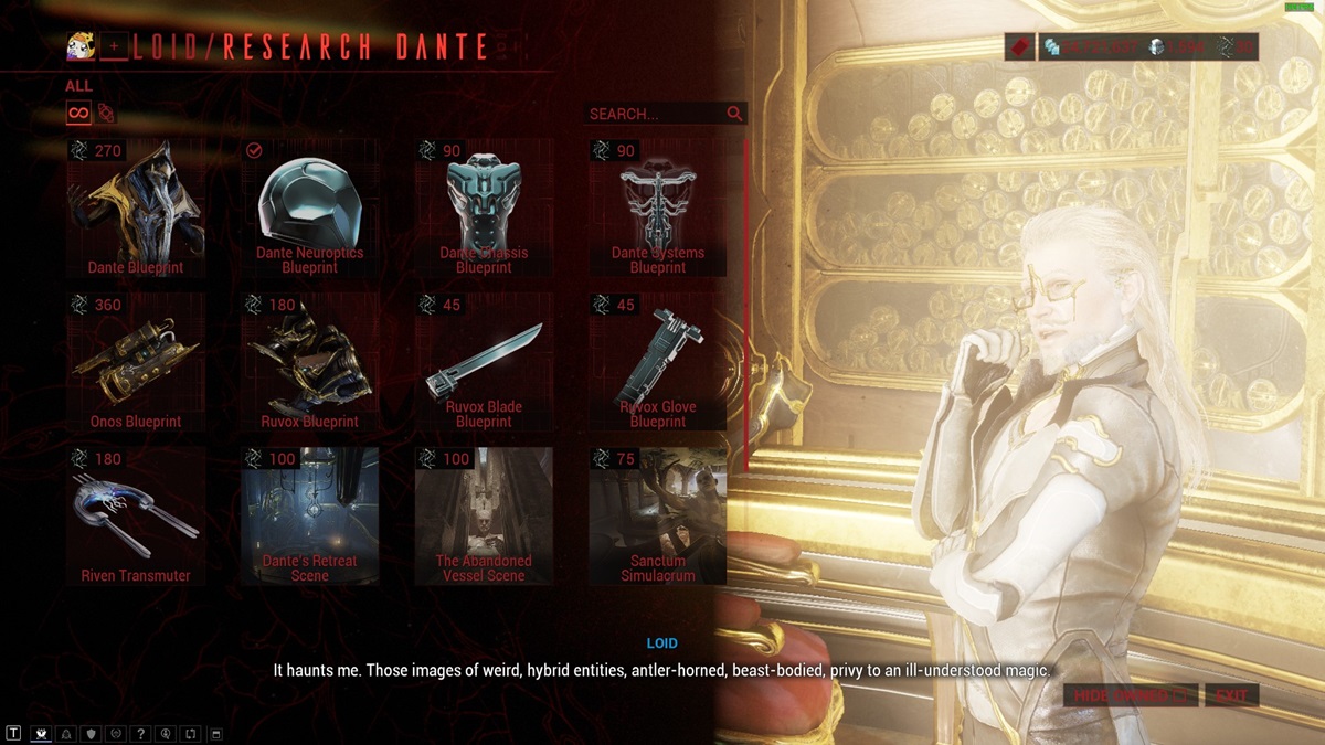 Comment obtenir Dante dans Warframe Warframe Recherche Dante