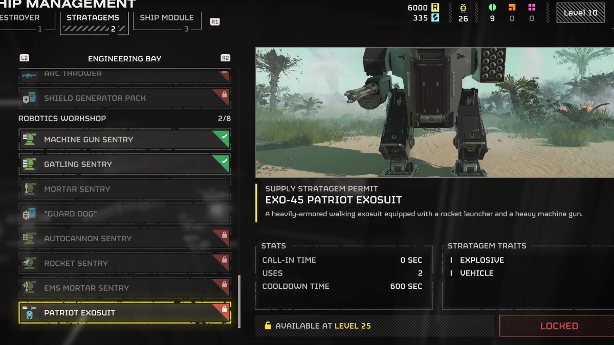 Comment obtenir lexosquelette Patriot dans Helldivers 2 Stratagème de l’exosquelette patriote dans Helldivers 2