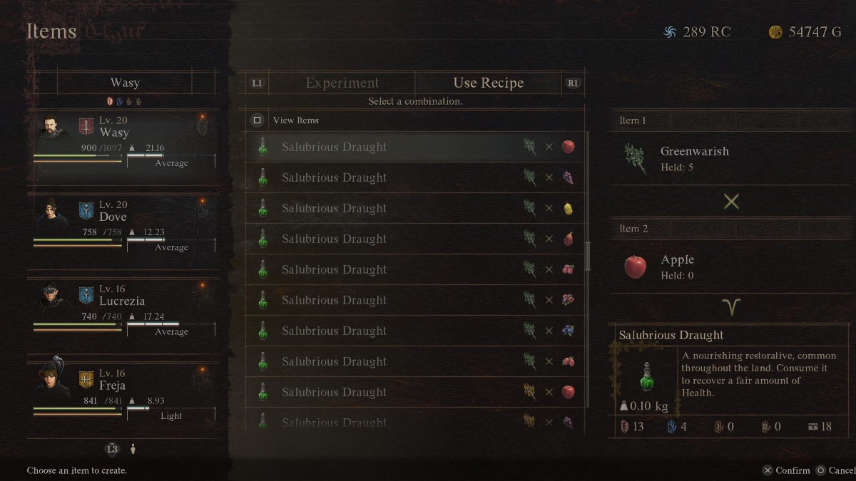 Comment obtenir un breuvage salubre dans Dragons Dogma 2 Tirant d’eau salubre