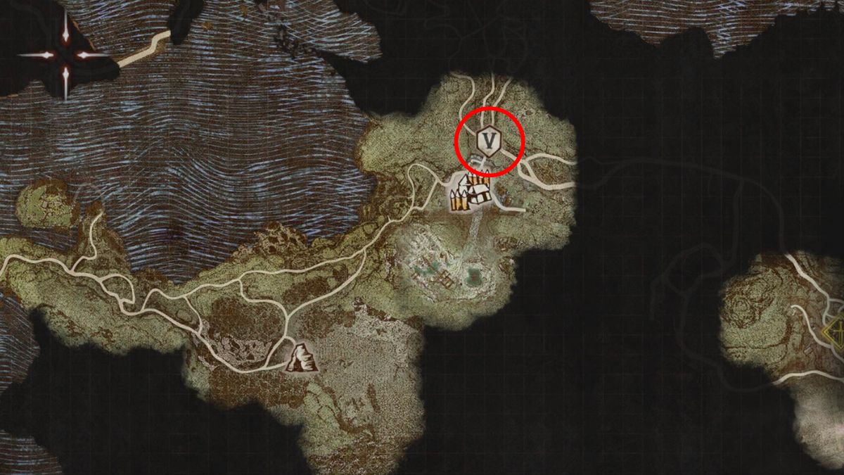 Comment trouver Ernesto dans Dragons Dogma 2 entre un rocher Capture d’écran de l’emplacement d’Ernesto dans Dragon’s Dogma 2.