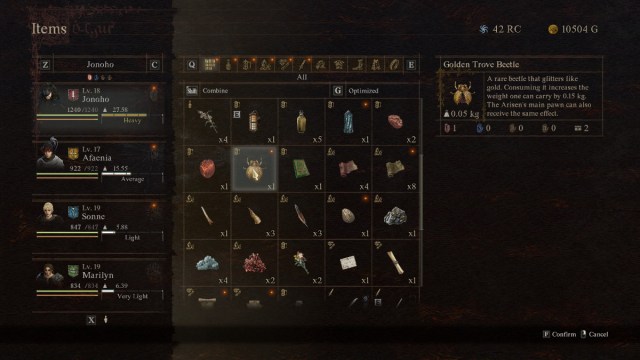 Comment utiliser les scarabees du tresor dor dans Dragons Dogma Comment utiliser les scarabees du tresor dor dans Dragons Dogma