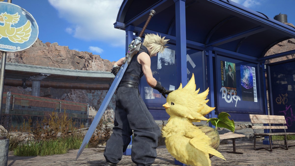 Final Fantasy 7 Rebirth a t il un elevage de chocobos Final Fantasy VII Rebirth Cloud Pets un bébé Chocobo