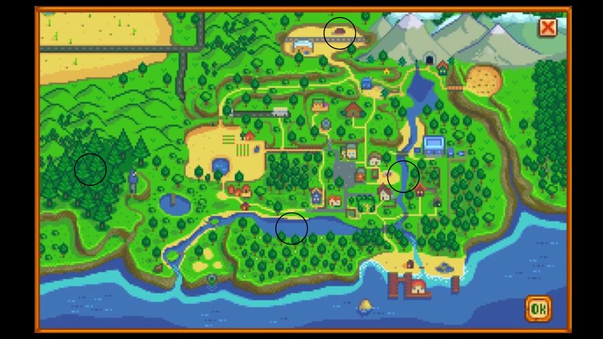 Comment attraper du poisson chat dans Stardew Valley Carte du poisson-chat Stardew Valley