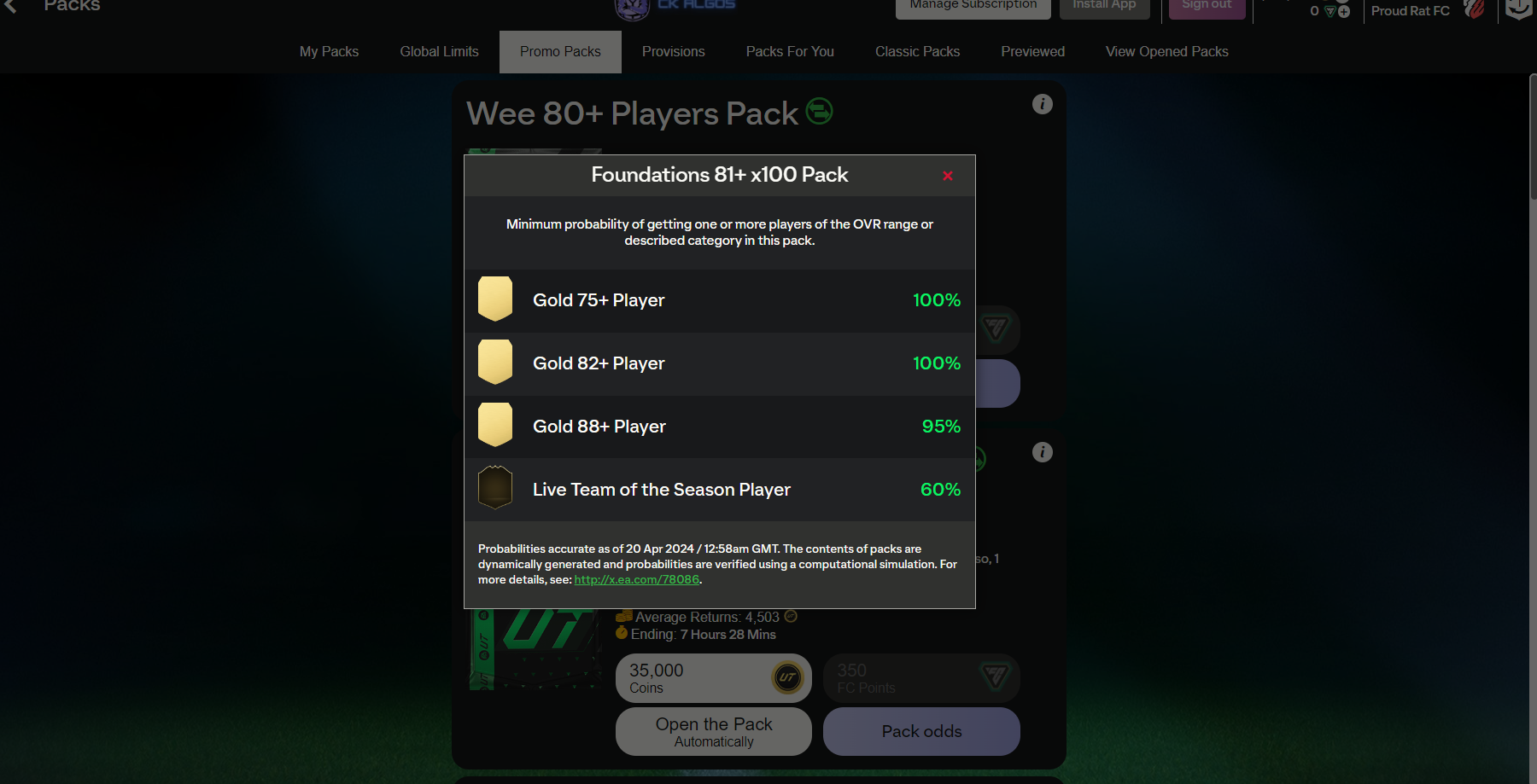 Le pack EA FC 24 TOTS Foundations 81×100 en vaut il EA FC 24 TOTS 81x100 pack