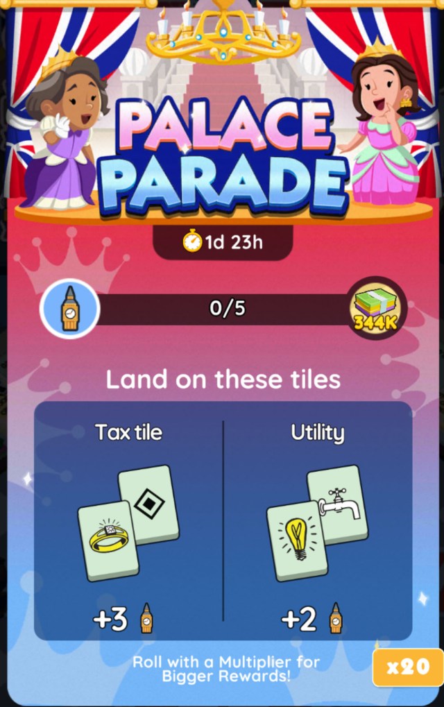 Monopoly GO Toutes les recompenses de levenement Palace Parade Monopoly GO Toutes les recompenses de levenement Palace Parade