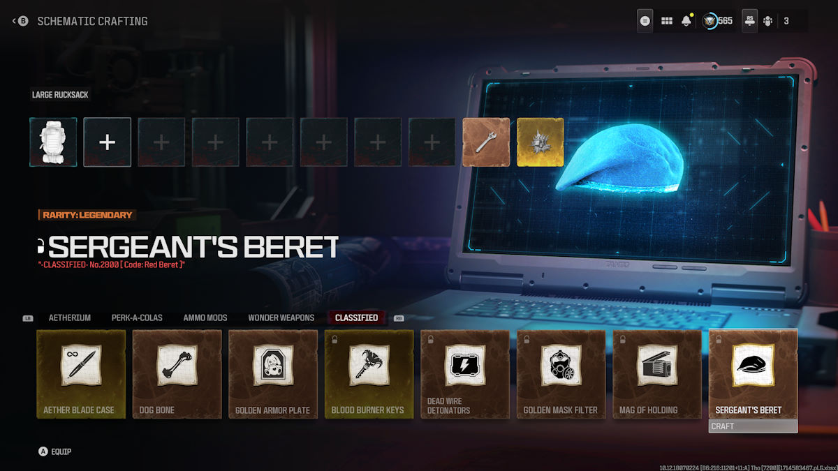 1714825561 796 Comment obtenir le beret de sergent dans MW3 Zombies MW3 Zombies Schéma du béret du sergent