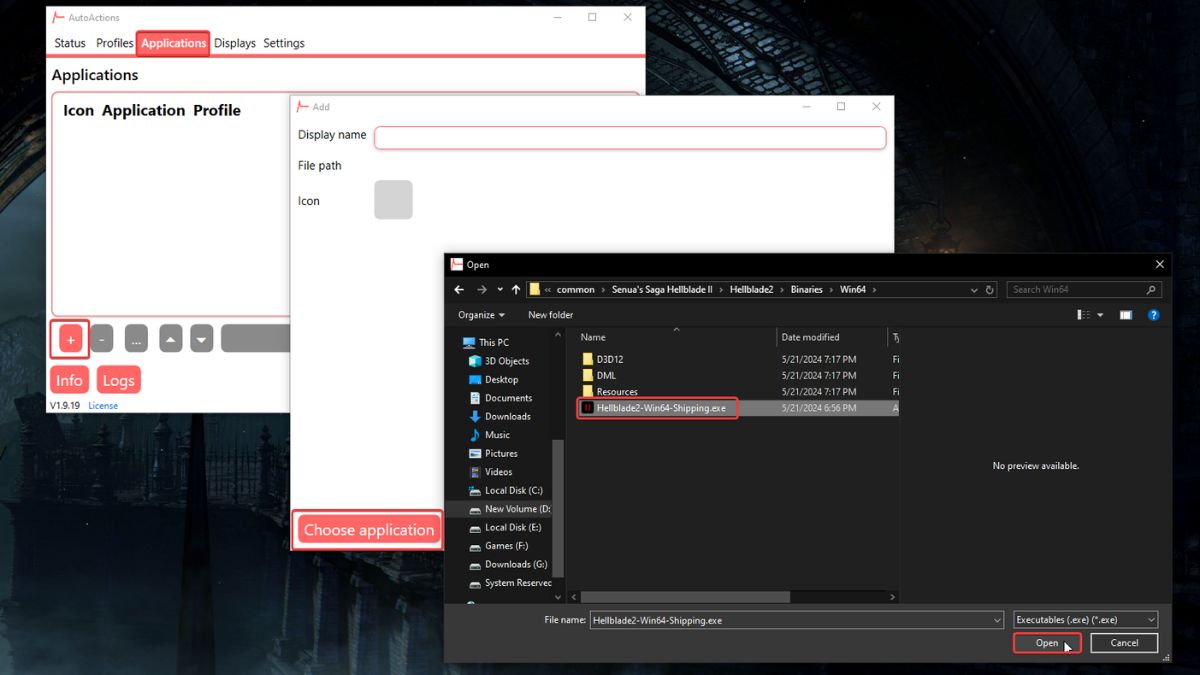 1716477643 146 Comment activer la prise en charge DSR dans Senuas Saga Ajouter l’exécutable Hellblade 2