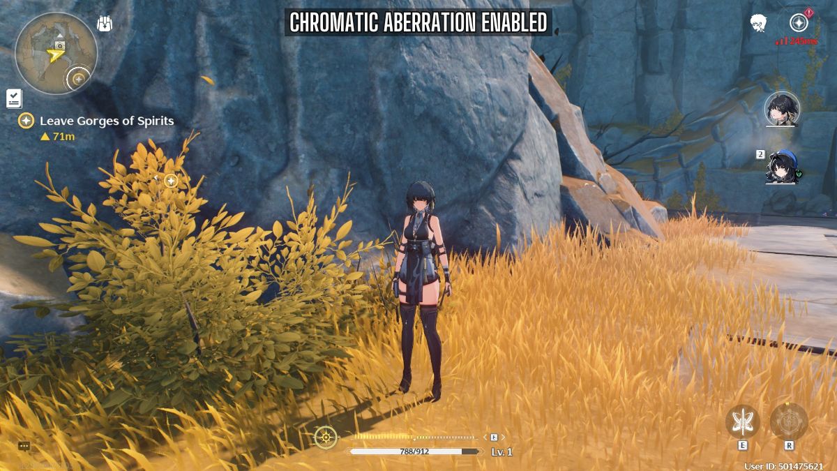 1716576882 11 Comment desactiver leffet daberration chromatique dans Ondes de Hurlevent Capture d’écran de l’aberration chromatique activée pour Wuthering Waves