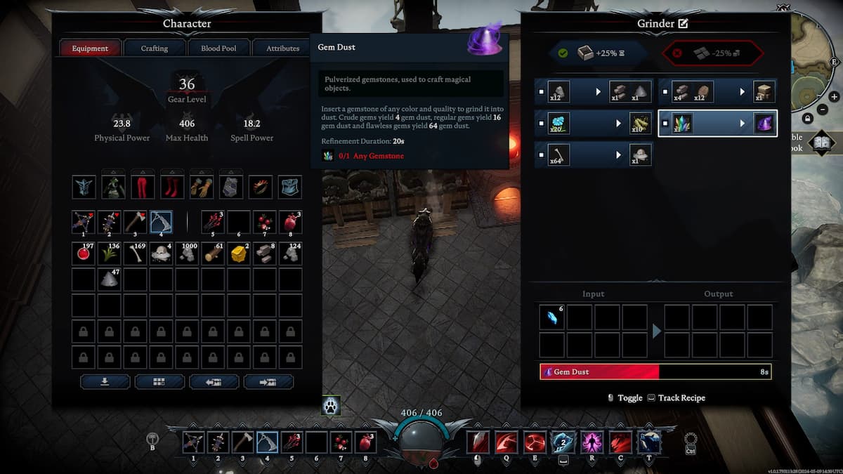 Comment obtenir de la poussiere de gemme dans V Rising Poussière de gemme dans V Rising.