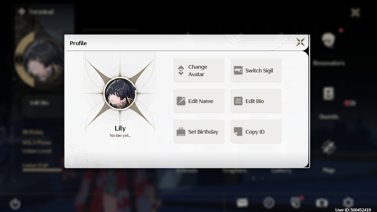 Comment personnaliser votre compte dans Wuthering Waves Personnalisation dans Wuthering Waves