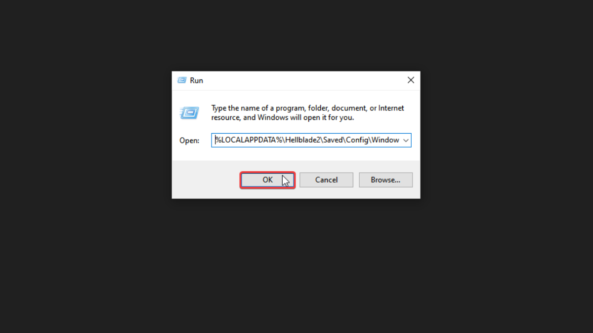 Comment supprimer leffet boite aux lettres Senuas Saga Hellblade 2 Emplacement de configuration de Hellblade 2 dans Run