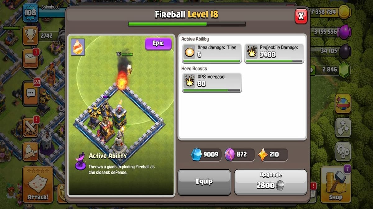 Comment utiliser la boule de feu du gardien dans Clash Infobulle du gardien de la boule de feu Clash of Clans
