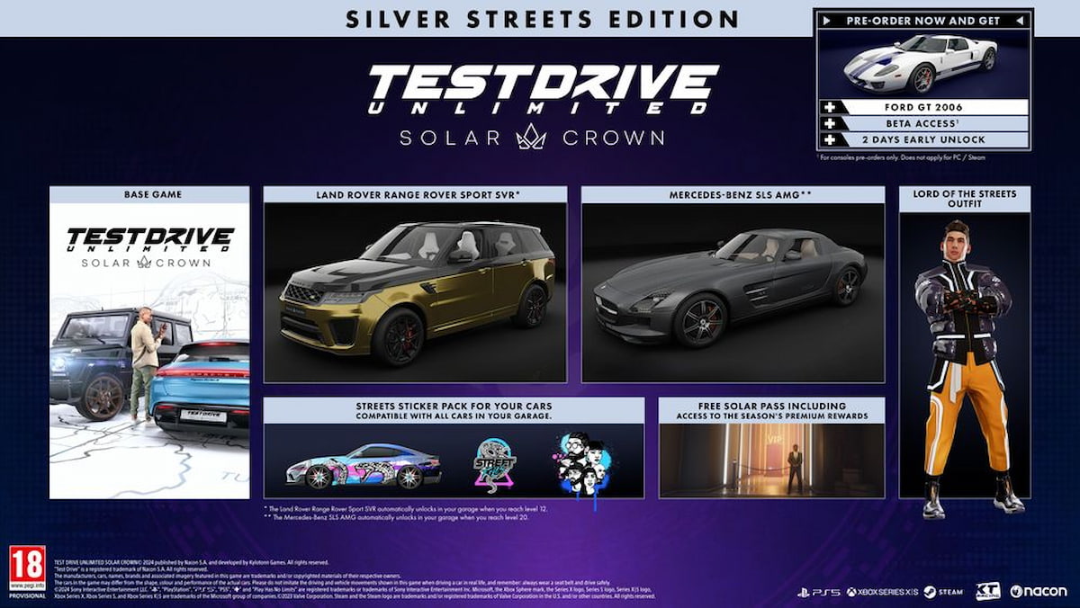 1717511220 690 Demonstration du contenu bonus de precommande de Solar Crown Trial Essai routier illimité Solar Crown Silver Streets Edition