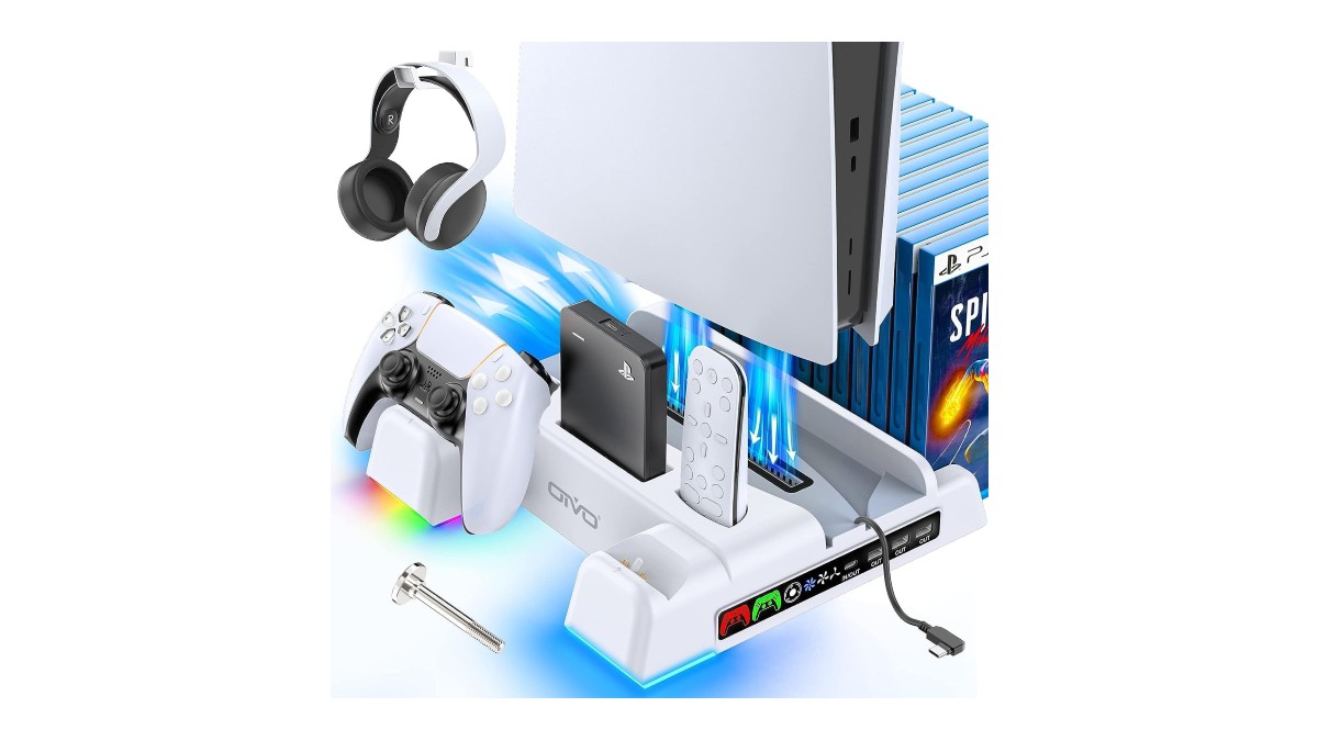 1718139073 950 10 meilleurs accessoires de console en 2024 Support OIVO PlayStation 5, station de refroidissement et station de charge de manette