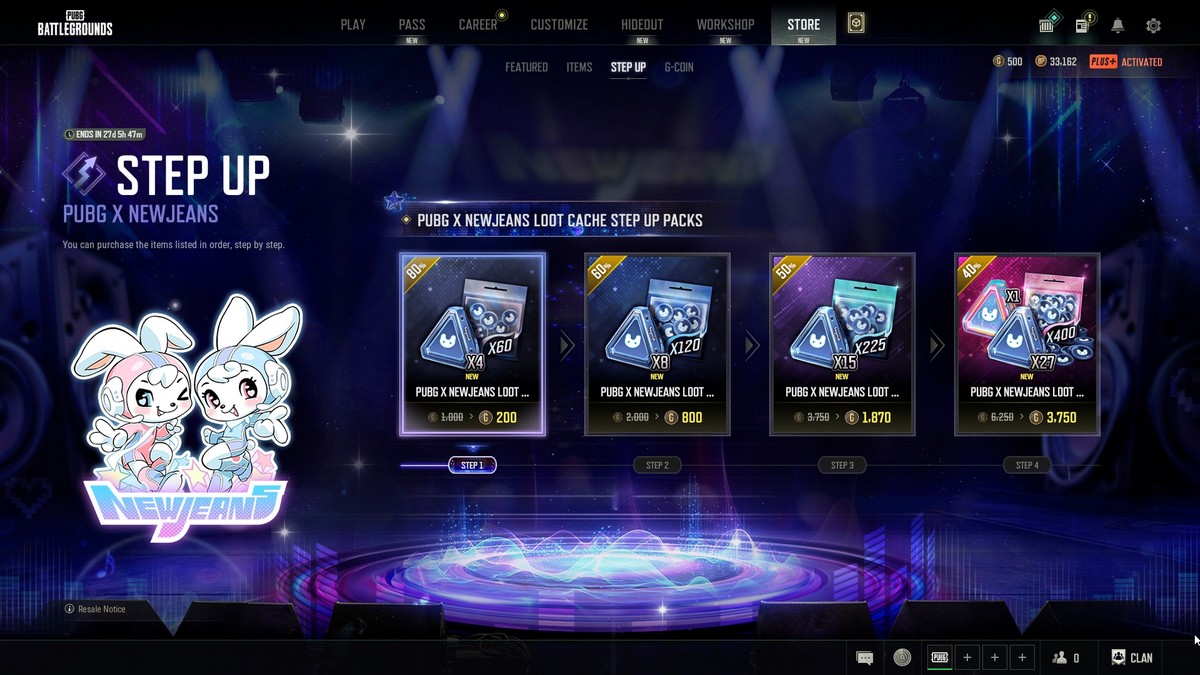 1718293859 144 Comment obtenir des caches de butin NewJeans dans PUBG Caches de butin PUBG Step Up