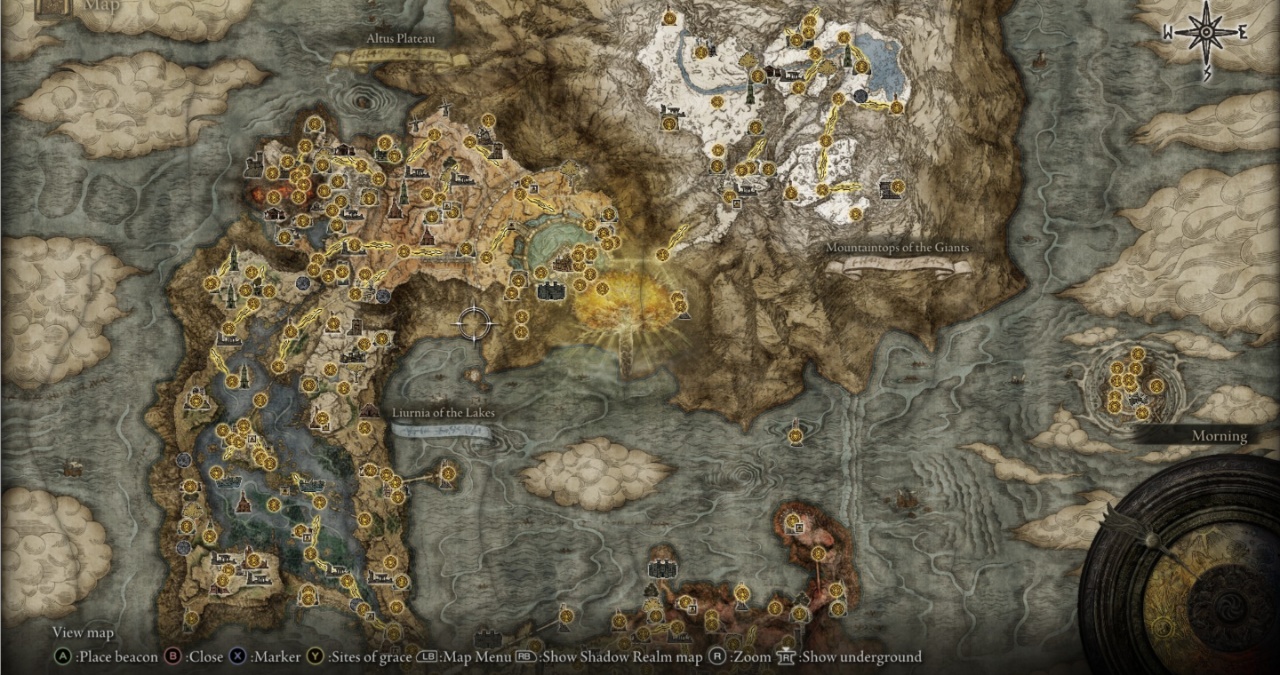 1719086295 321 Comment retourner dans les terres intermediaires de lombre de lErdtree La carte des terres entre