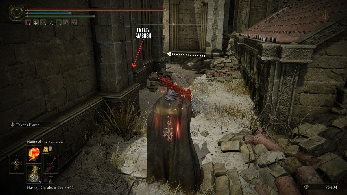 1719153022 199 Comment obtenir larc en os dans Elden Ring Shadow of Esquivez l’ennemi et allez à gauche