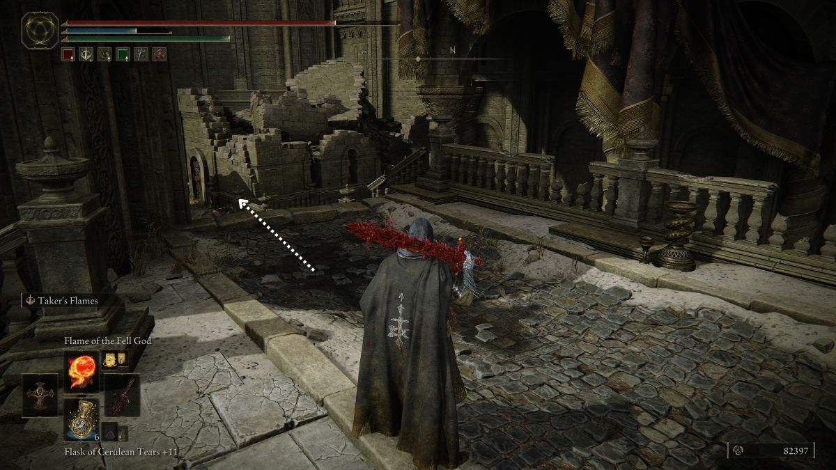 1719153026 920 Comment obtenir larc en os dans Elden Ring Shadow of Descendez et allez à droite