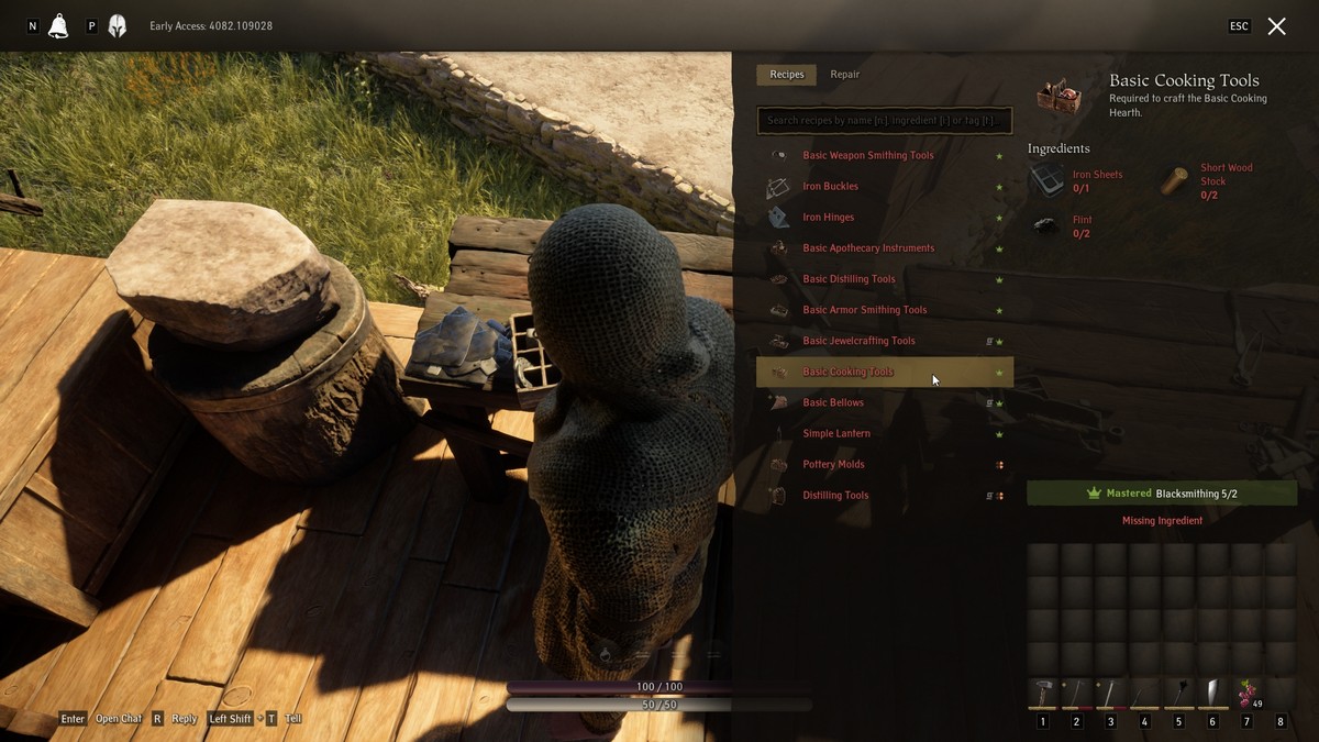 1719341242 898 Pax Dei Guide de cuisine Outils de cuisine de base Recette Pax Dei