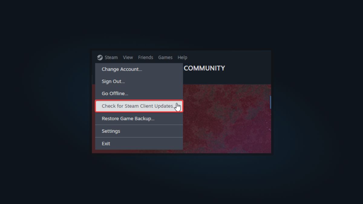 1719485933 875 Comment utiliser la fonction denregistrement de jeu Steam sur PC Vérifier les mises à jour du client Steam