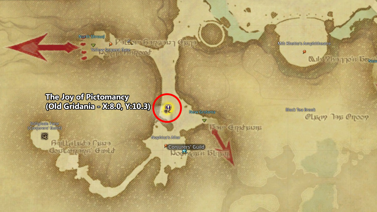 Comment debloquer le job Pictomancer dans FFXIV Dawntrail Carte de quête FFXIV Dawntrail Pictomancer